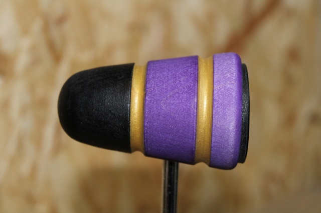 Lowboy Beaters Leather Daddy Black Purple with Gold Stripes