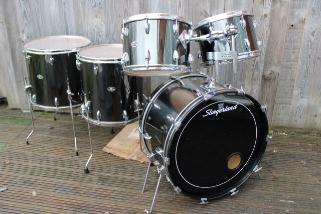 Slingerland Early 70s Classic Rock Outfit in Black Chrome