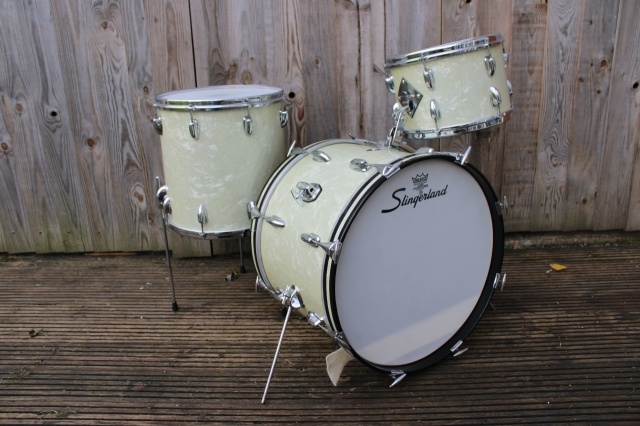 Slingerland 1958 'Modern Jazz' Outfit in White Marine Pearl