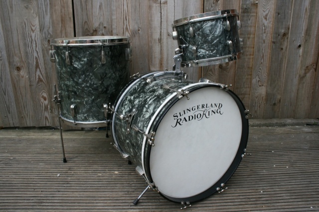 Slingerland 1950's Radio King 'Bebop' Outfit in Black Diamond Pearl