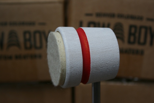 Low Boy Beaters Light Weight Felt Daddy White w/Red Stripe