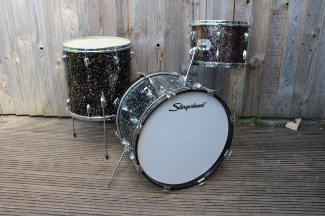 Slingerland 'Dec 1959' 'Gene Krupa Deluxe' Outfit in Capri Pearl