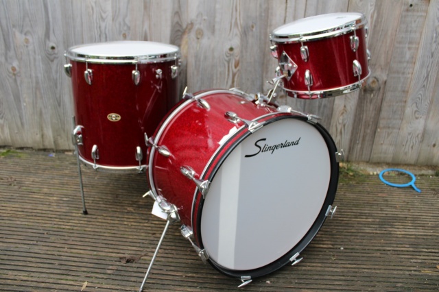 Slingerland 60's Deluxe Outfit in Red Sparkle Pearl
