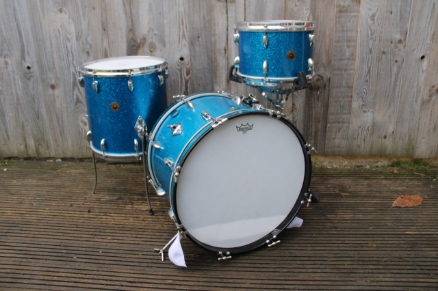 Gretsch late '50's Round Badge 'Progressive Jazz' Outfit in Blue Sparkle