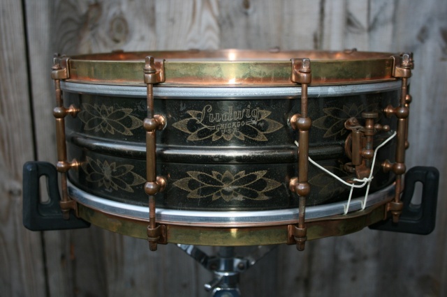 Ludwig 1920's De Luxe 'Ornamental' Model 'Black Beauty' 14x5