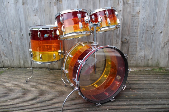 Ludwig 70's Vistalite 'Big Beat' Tivoli Outfit in Tri Band Tequila Sunrise