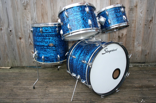 Slingerland 1967 New 'Rock' Outfit in 50N in Blue Agate Pearl