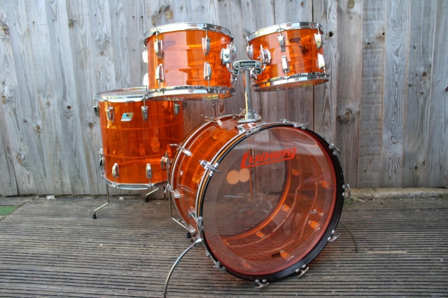 Ludwig 70's Vistalite 'Big Beat' Tivoli Outfit in Tri Band Orange