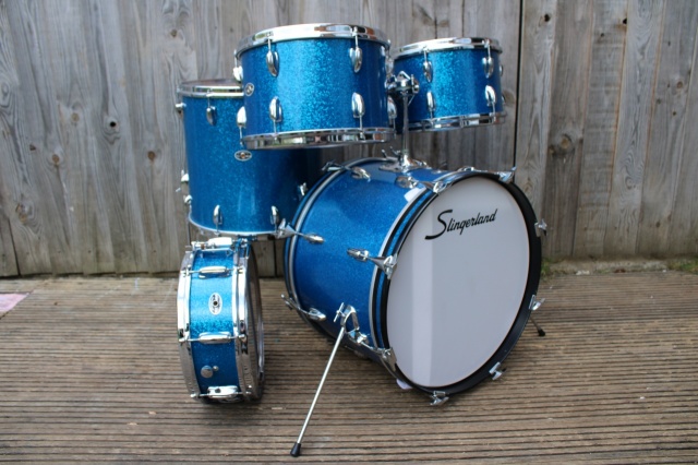 Slingerland 70's New 'Rock' Outfit 50N in Blue Sparkle
