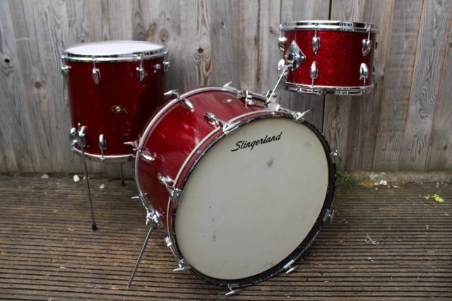 Slingerland 'Spet 1966' Modern Jazz Outfit in Sparkling Red Pearl