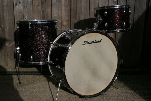 Slingerland Late 50's 'Gene Krupa Deluxe' Outfit in Capri Pearl