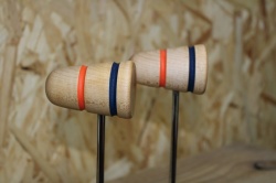 Lowboy Beaters Original Natural Orange and Blue Stripes