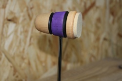 Lowboy Beaters Felt Daddy Natural Purple Natural with twin Black Stripes