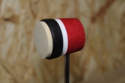 Lowboy Beaters Lightweight Felt Daddy Red Black with White Stripe