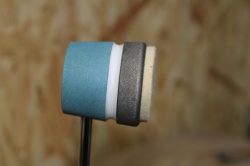 Lowboy Beaters Lightweight Felt Daddy Light Blue Silver with White Stripe
