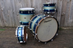 Slingerland Early 60's 'Gene Krupa Deluxe' Outfit in Blue Silver Duco