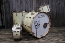 Slingerland 1940's Cloud Badge Gene Krupa Deluxe Radio King Outfit in White Marine Pearl