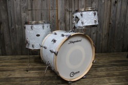 Slingerland mid 60's 'Modern Jazz' Outfit in Refinished White Marine Pearl