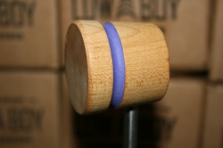 Low Boy Beaters Light Weight Natural w/Purple Stripe