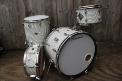 Slingerland 'Nov 1966'  Modern Jazz Outfit in White Satin Flame