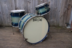 Slingerland 1940's Cloud Badge Radio King Outfit in Blue Silver Duco