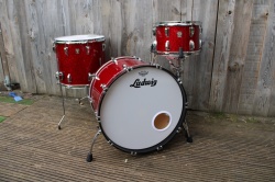 Ludwig Classic Maple 22, 12, 16 in Red Glass Sparkle