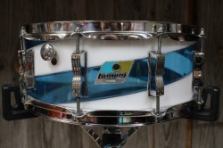 Ludwig 1976 Vistalite Snare in Pattern C Blue and White