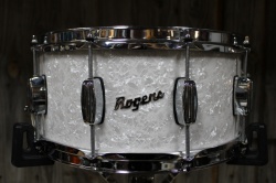 Rogers Re Issue Wood Dynasonic 14x6.5 in White Marine Pearl