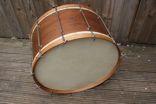 Slingerland Cloud Badge 1930's Mahogany Bass Drum