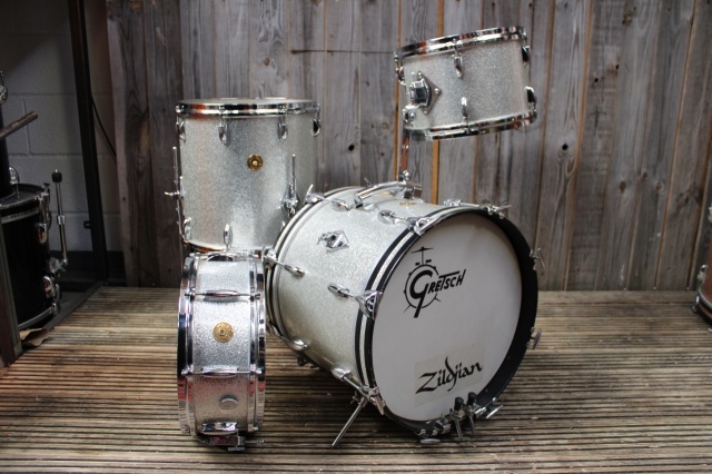 Gretsch 1961 Round Badge 'BeBop' Outfit in Silver Sparkle