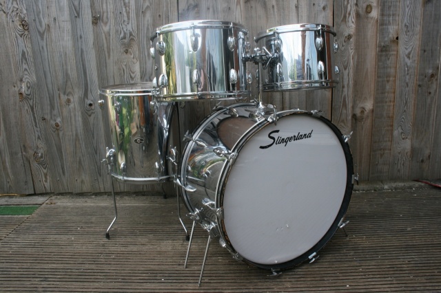 Slingerland Early '70's 'Super Rock' Outfit Chrome over Wood