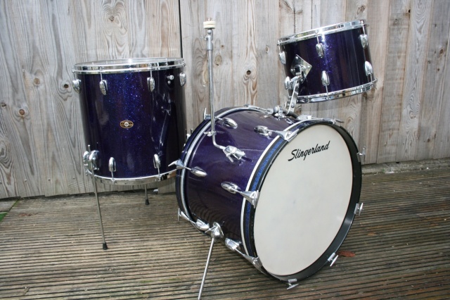 Slingerland 'Aug 66' Gene Krupa' Deluxe Outfit No. 1N in Purple Sparkle