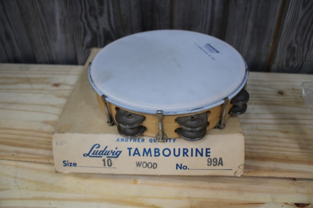 Ludwig 99A Wood 10'' Tuneable Tambourine Twin Row Jingles