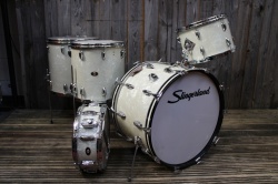 Slingerland 60's 'Gene Krupa Deluxe' Outfit with snare and 16 in White Marine Pearl