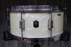 Leedy '3811' 1938 Broadway Solid Shell 14x6.5 in White Marine Pearl